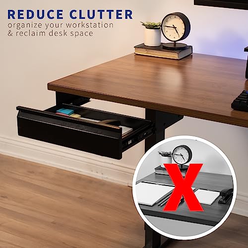 Black 33 inch Under Desk Sliding Pull-out Drawer S35162