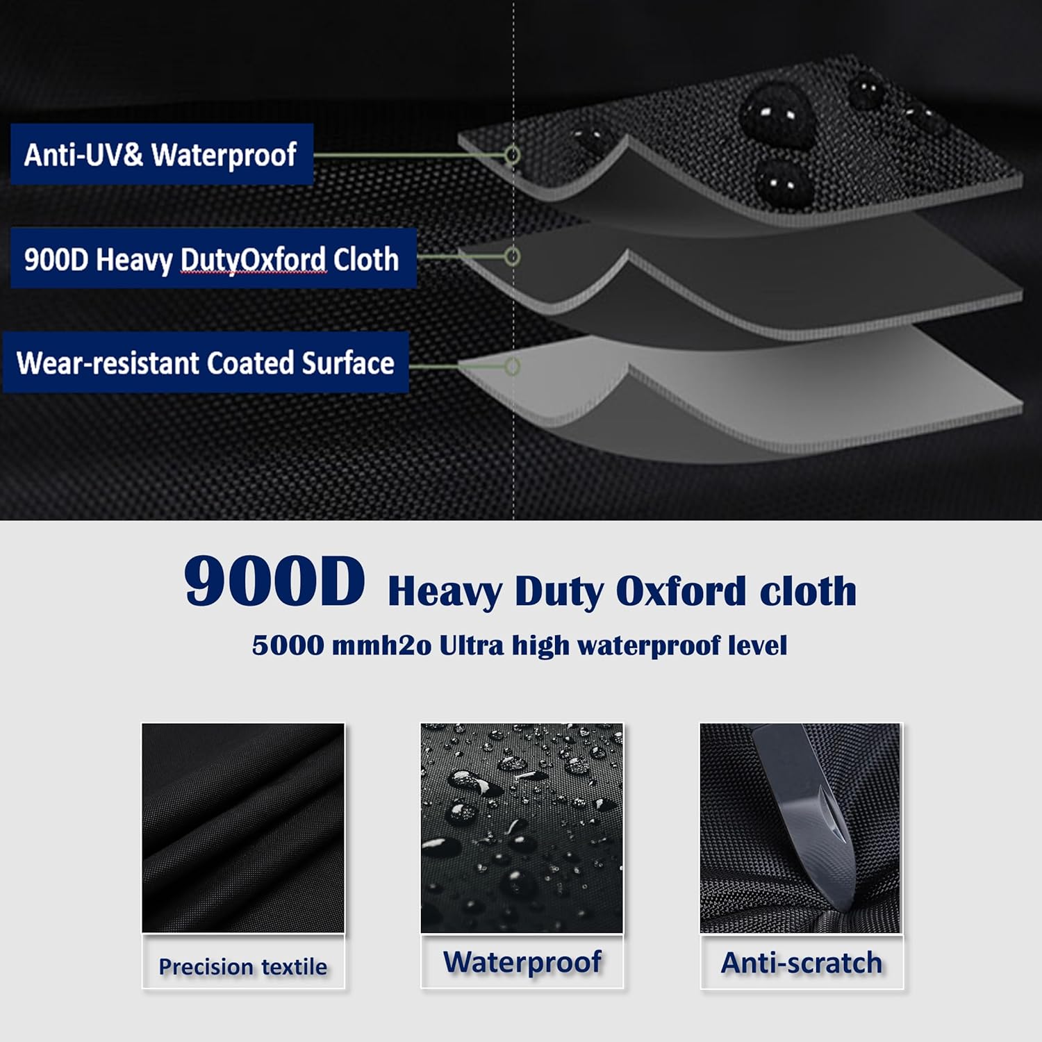 Black 64x40x16 Inches Water Softener Cover V3000