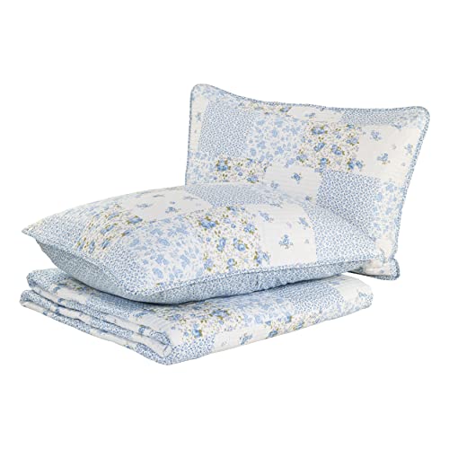 King Cotton Reversible Quilt Set with Matching Shams C838810