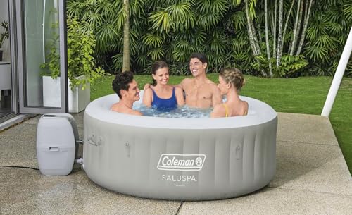 4 to 6 Person Inflatable Hot Tub with 140 AirJets and Insulated Cover G518