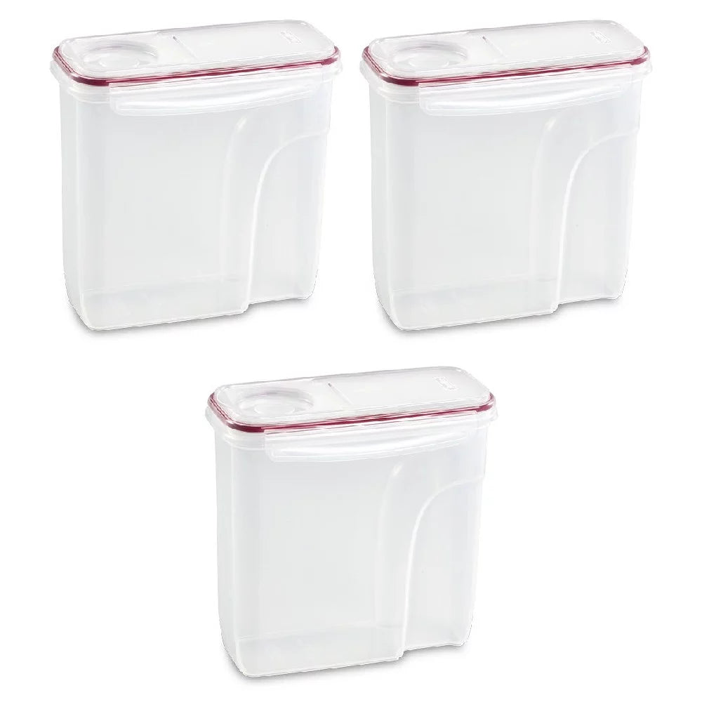Clear 3-Pack 6 Qt. Cereal Storage Container I18351