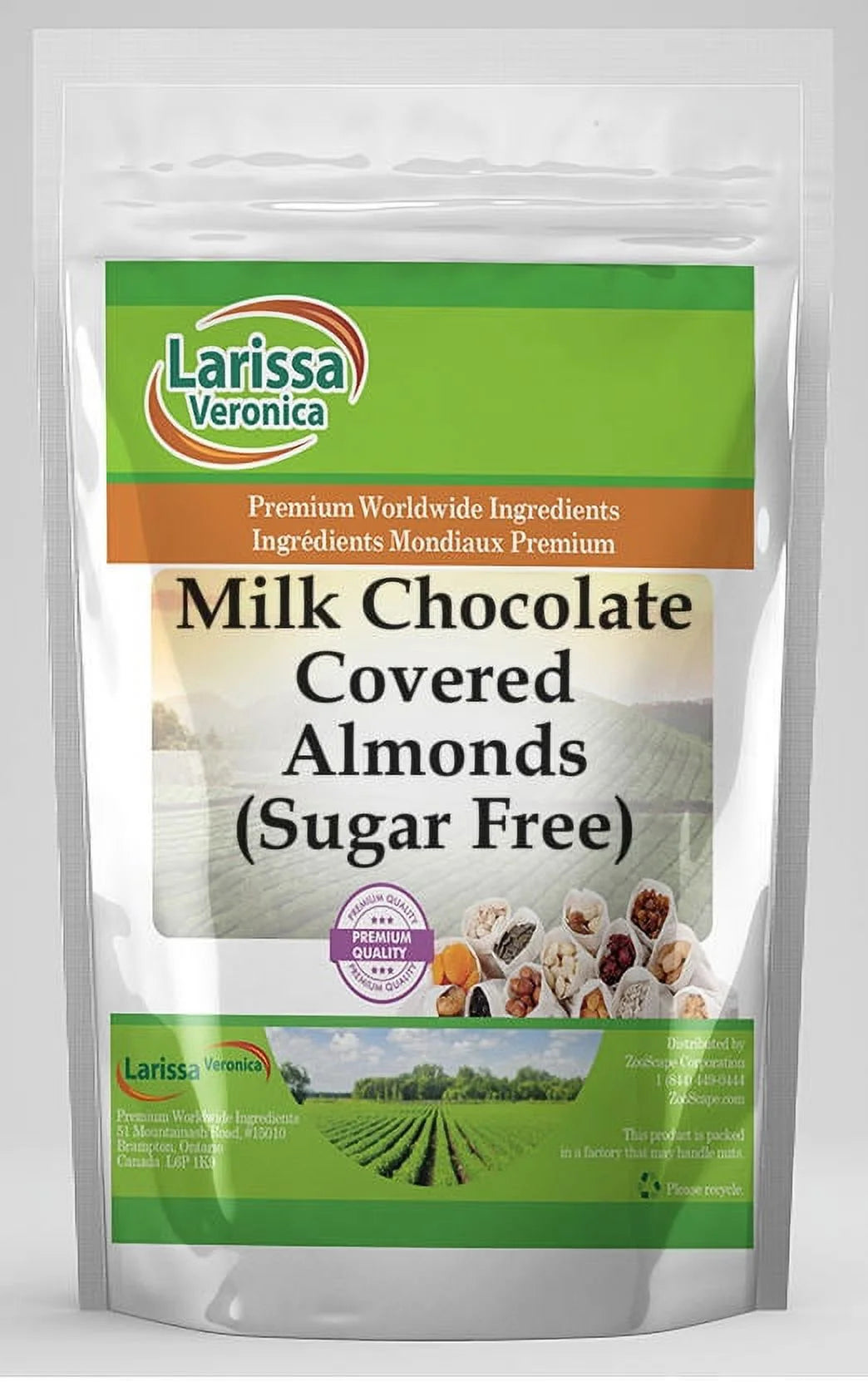 Milk Chocolate Covered Almonds Sugar Free 16 oz 2-Pack E67105