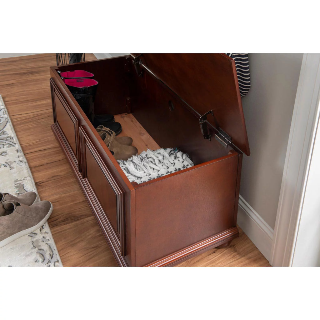 Traditional Cedar Storage Chest, Rich Cherry Finish C1289