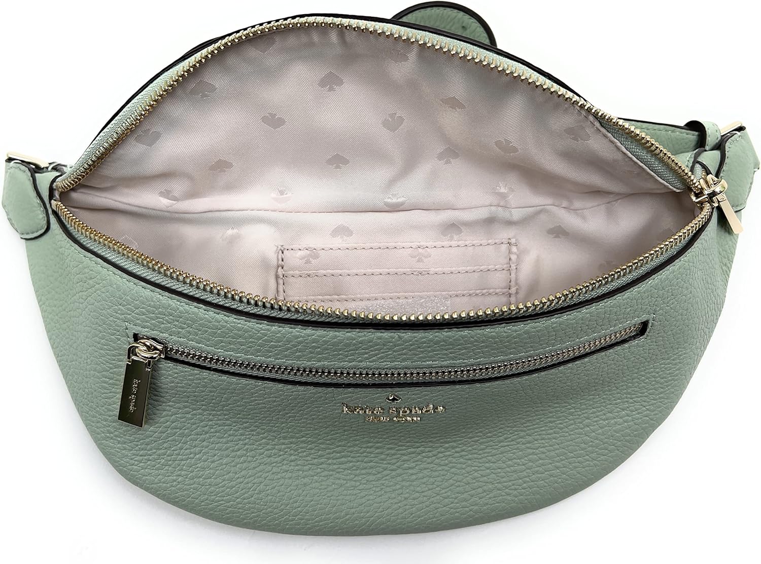 Light Pistachio Leather Belt Bag Fanny Pack V445