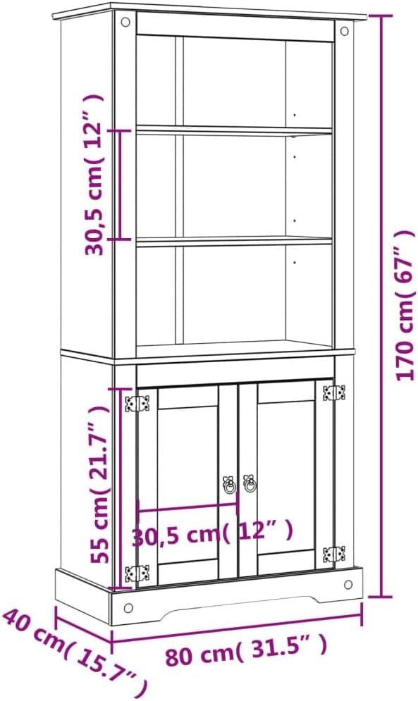 Cupboard 80x40x170 cm L59906