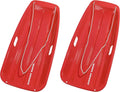 Red 2 Pack Plastic Snow Sled with Pull Rope and Handles S471