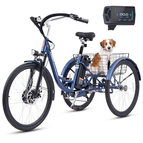 Electric Trike, 7 Speed, 48V 13Ah Battery, Front Suspension, 350W Motor, 24 26 inch Dual Chain Q812307