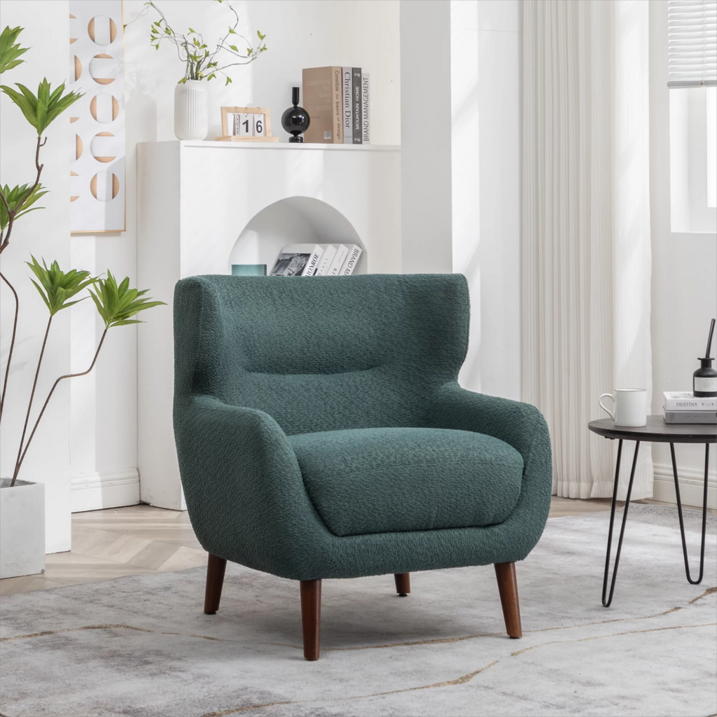 Green Tufted Wingback Armchair S7975