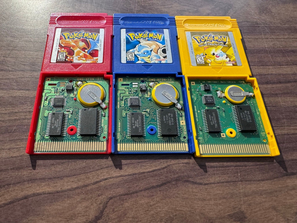 Pokemon Red Yellow Blue Nintendo GameBoy with New Batteries T8329