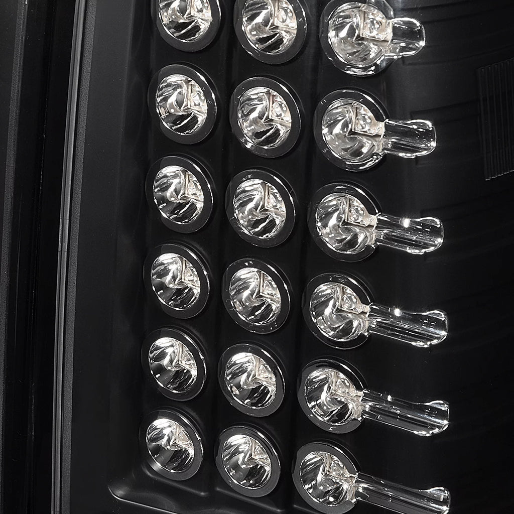 Black Halo Projector Headlights and LED Tail Lamps Combo for Nissan Titan Y751161