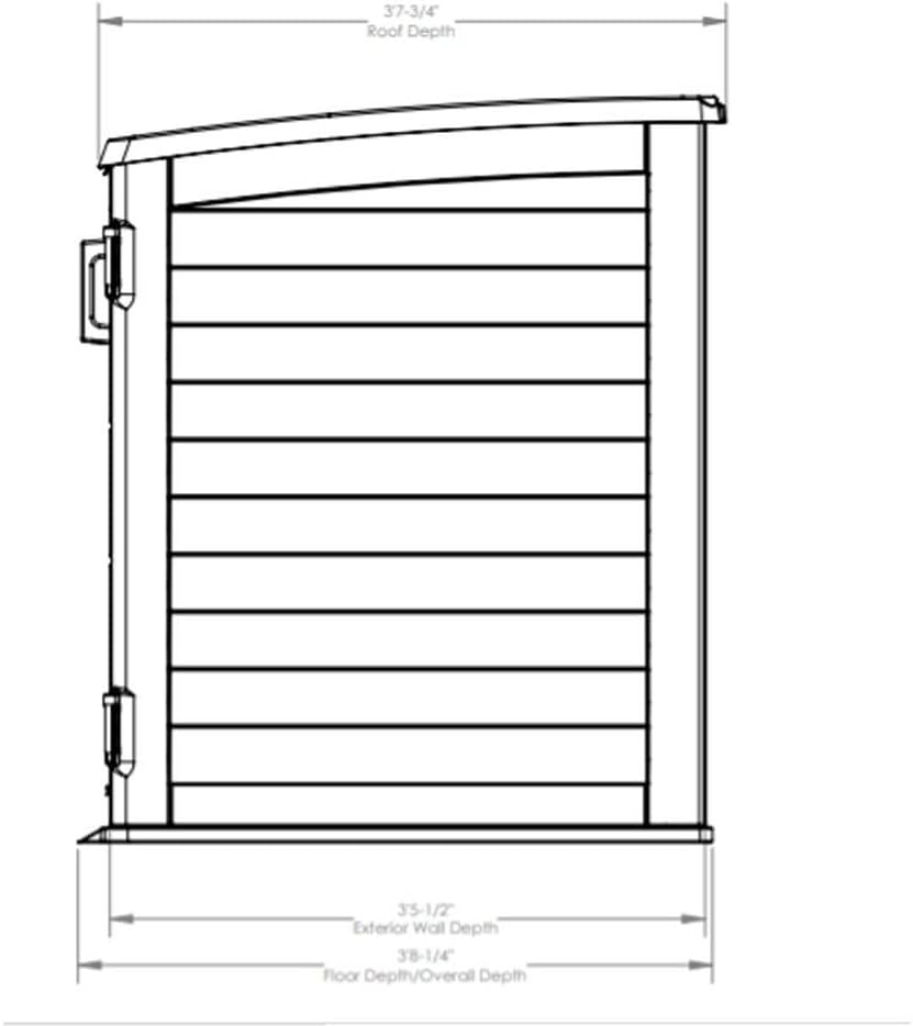 Peppercorn Horizontal Shed with Floor J373