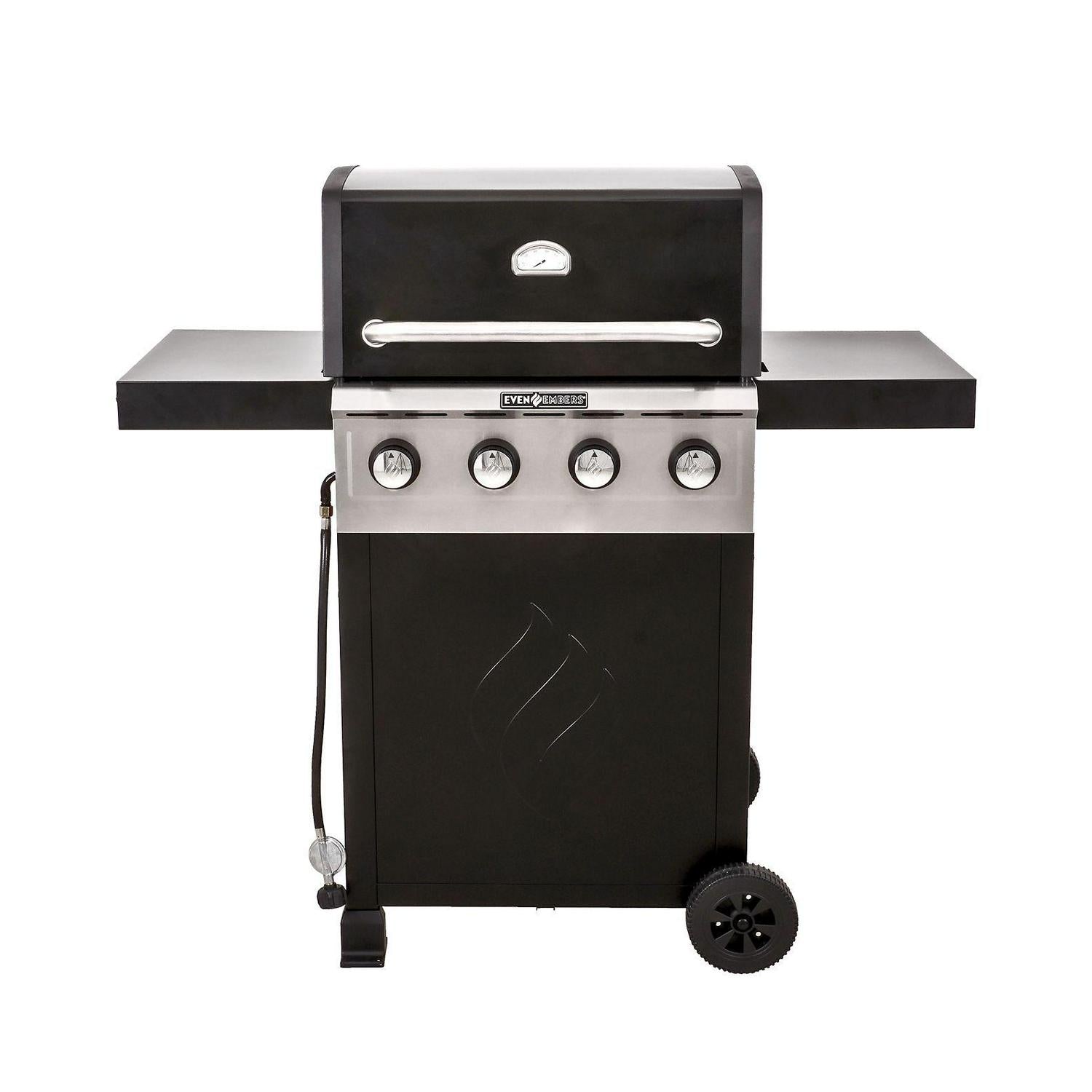 Silver Black Gas 4-Burner Grill E1361