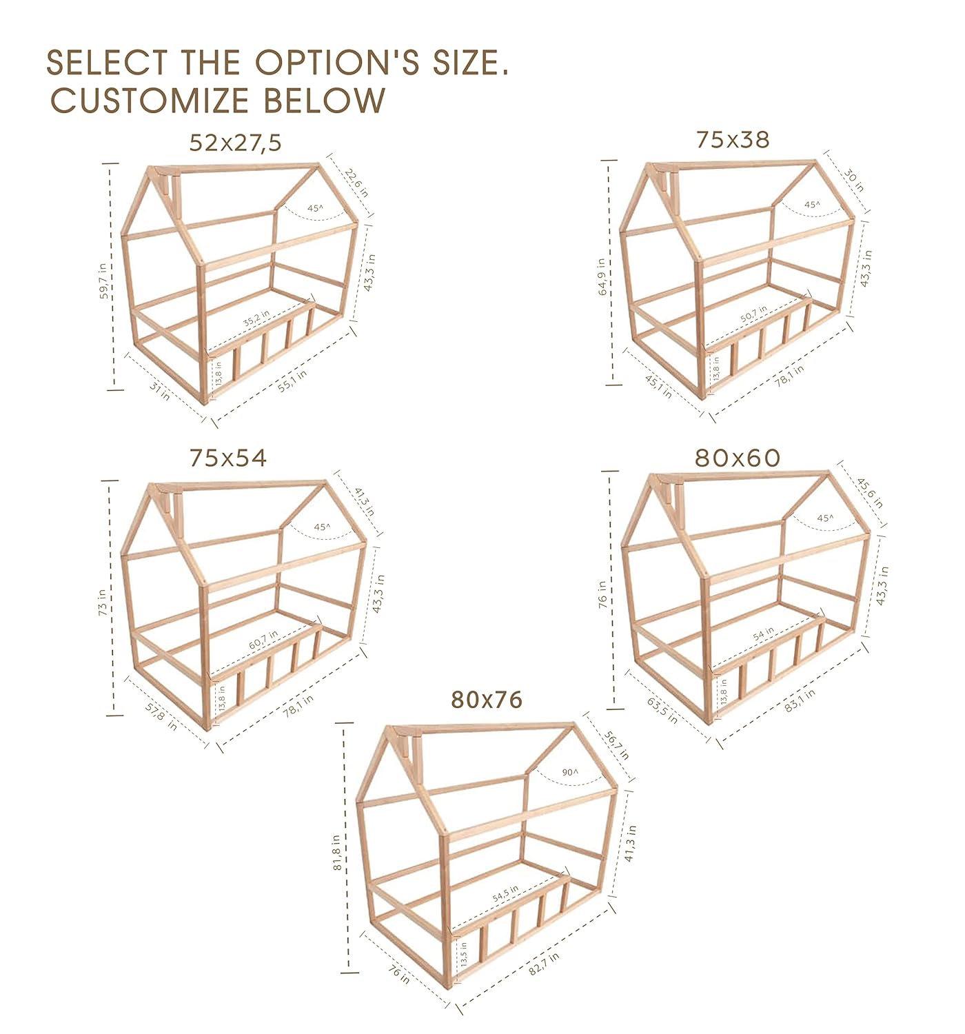 Grey Twin Floor Bed Frame P663997