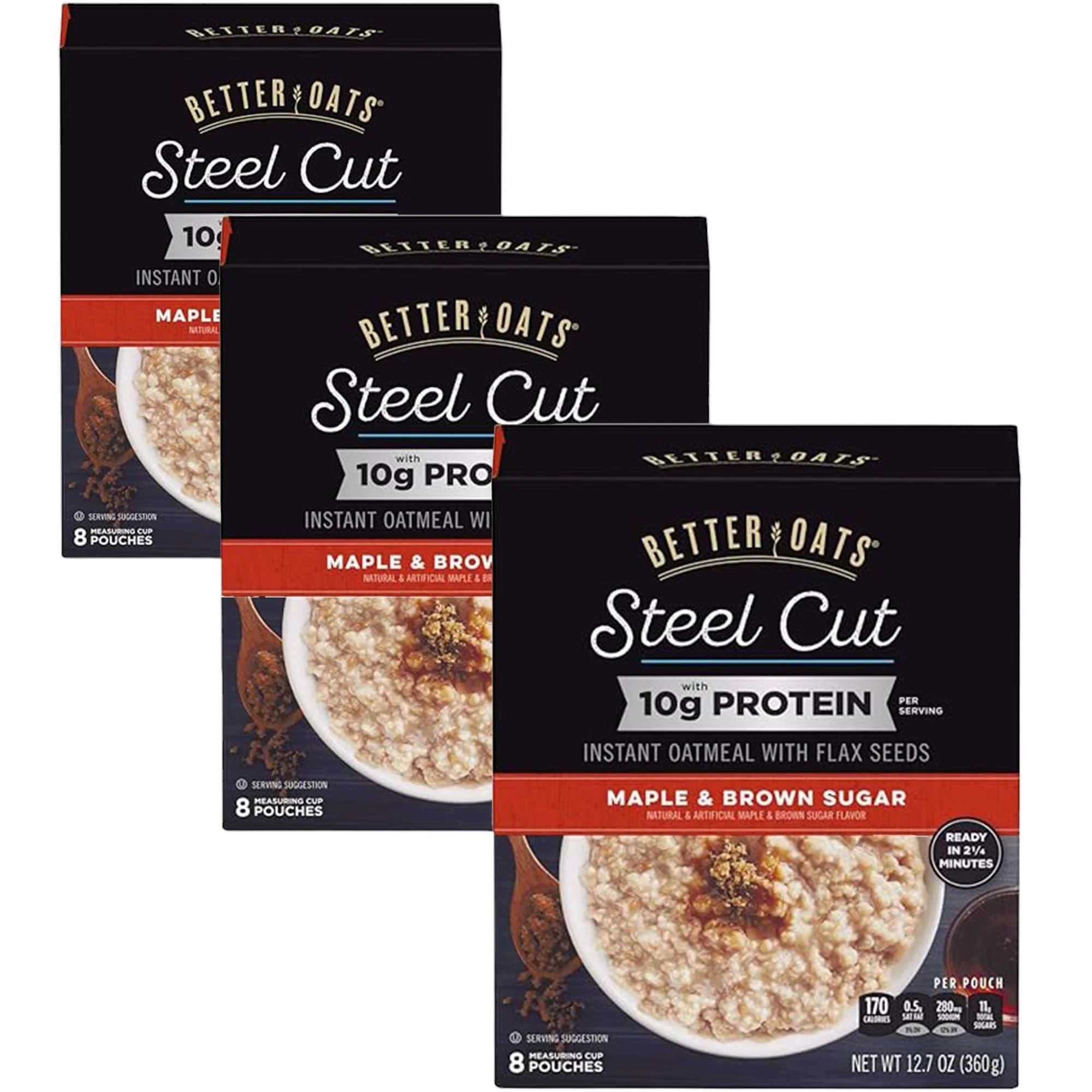 8 Instant Maple and Brown Sugar Oatmeal Packets (3 Pack) M5217
