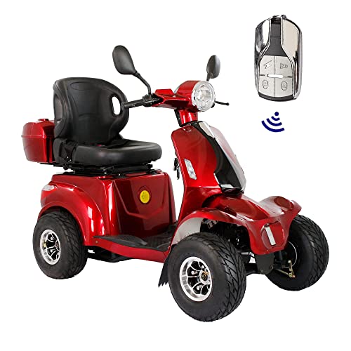 Heavy Duty 4-Wheel Electric Mobility Scooter with Adjustable Seat W8596