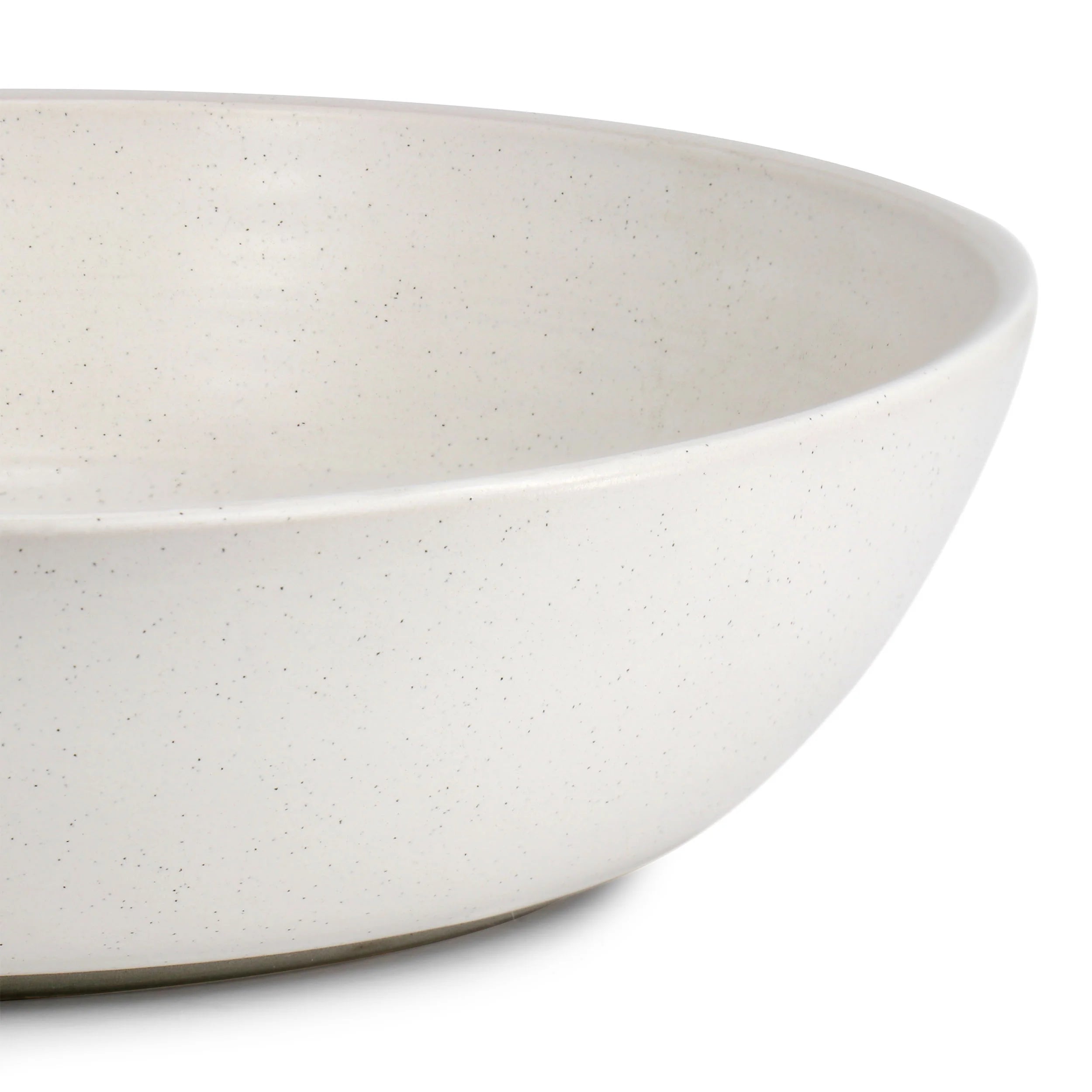 10 Inch Stoneware Serving Bowl in White Speckle L28573