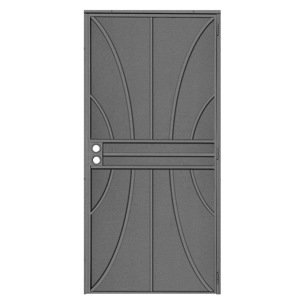 36 in. x 80 in. Steel Security Door with Fine-grid Steel Mesh Screen J3335