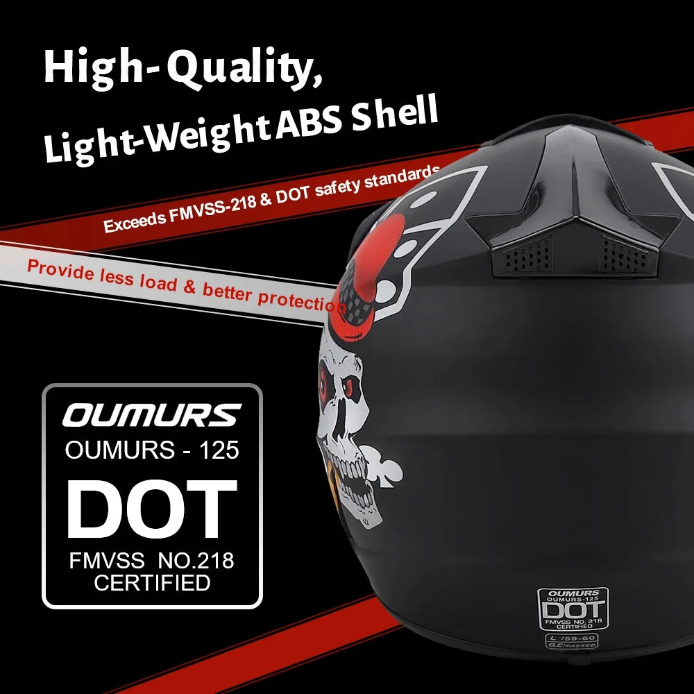 Black Open Face Off-road Motorcycle Helmet J91804