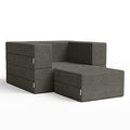 Indigo Convertible Sleeper Futon Chair with Ottoman and Machine-Washable Cover N129