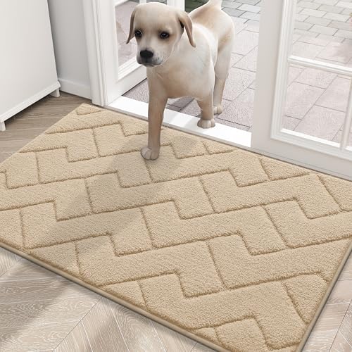 Grey 30x20 Non-Slip Washable Microfiber Dog Door Mat L967108