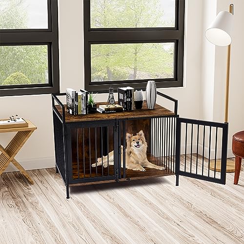 39" Heavy Duty Dog Crate Furniture with Divider V835