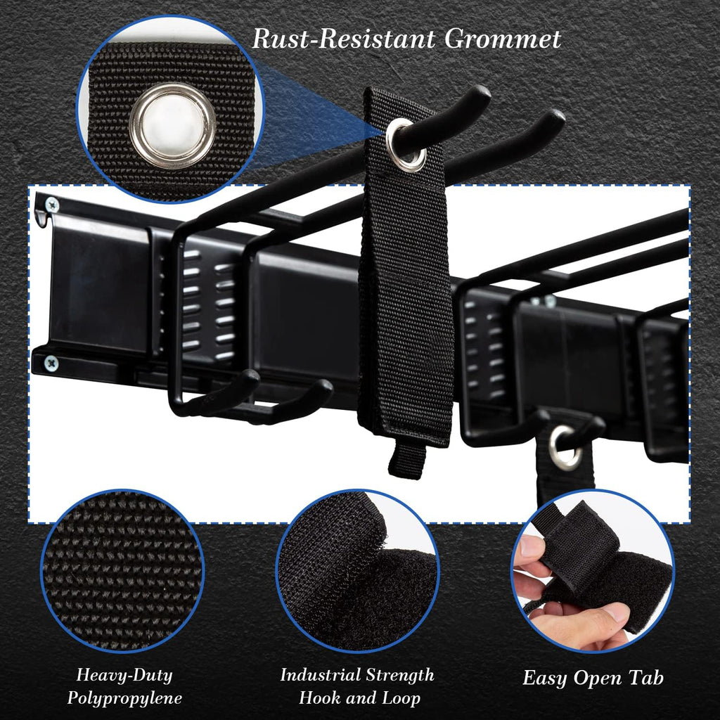 Heavy Duty Steel Tool Storage Rack with Wall Hooks Pack of 2 P524971