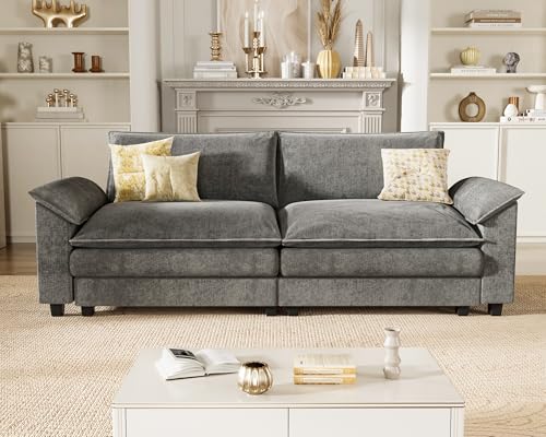 Light Grey L Shaped Chenille Sectional Sofa B71150