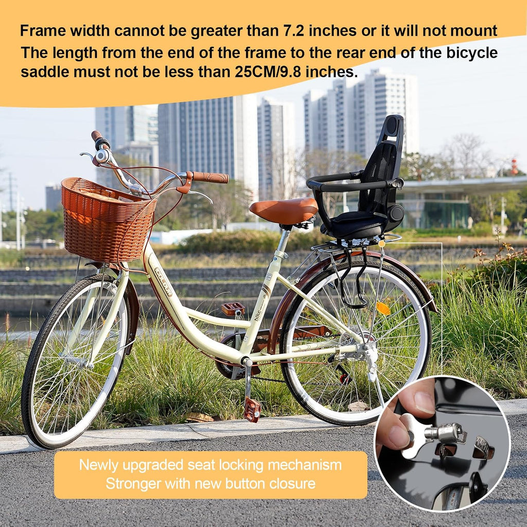 Rear Child Bike Seat with Adjustable Backrest C2552