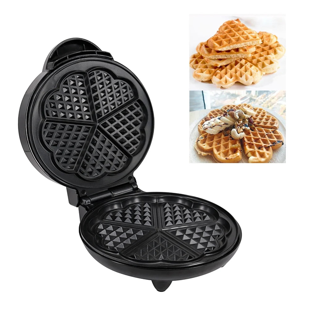 5 Heart-Shaped Waffle Maker Electric Waffle Iron C7804