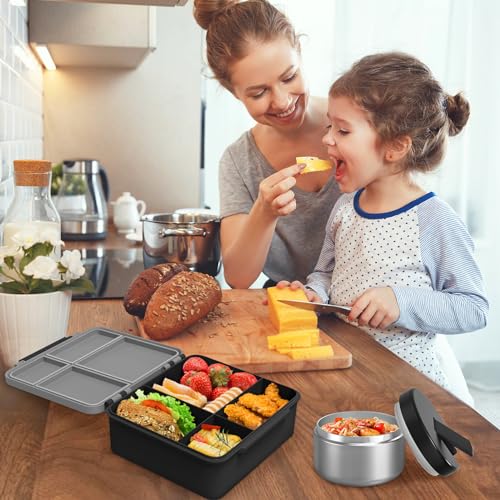 Pink Bento Lunch Box with 8oz Soup Thermo and 4 Compartment L86072
