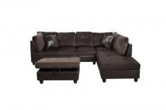 103.5'' Sectional Sofa with Storage Ottoman U88641