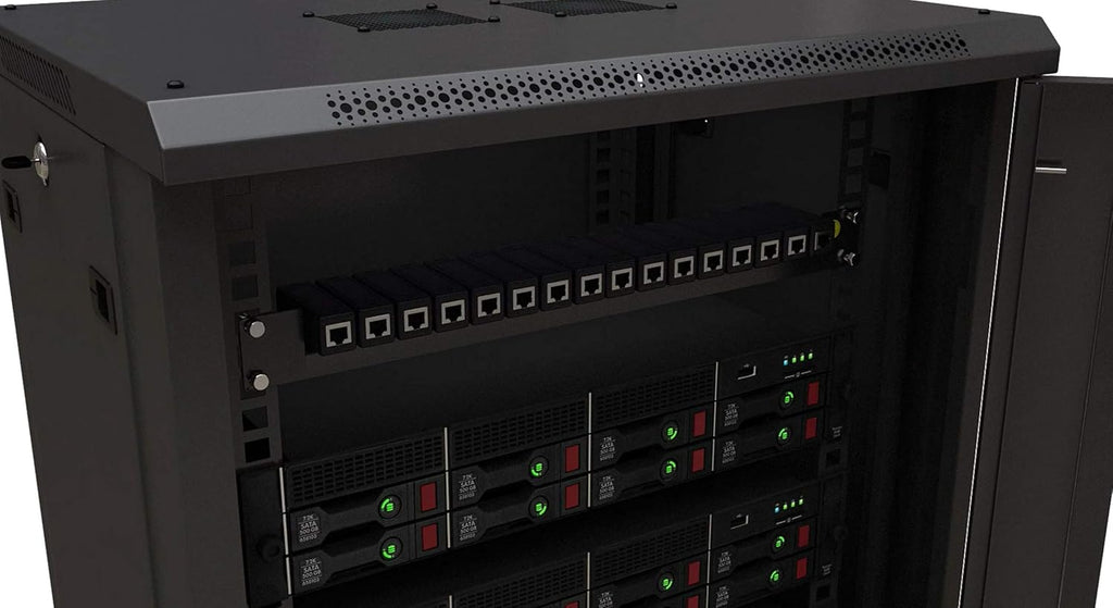 16 Port PoE+ Gigabit Ethernet Surge Protector 1U RackMount U33431