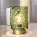 Small Battery Operated Cordless Glass Table Lamp with LED Bulb Golden Amber A293470
