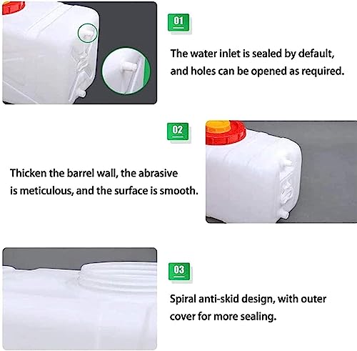 White Food-Grade Plastic Water Tank with Faucet 200L P477322