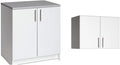 Wall Mount and Freestanding Storage Cabinets Bundle (2 Pieces) V815