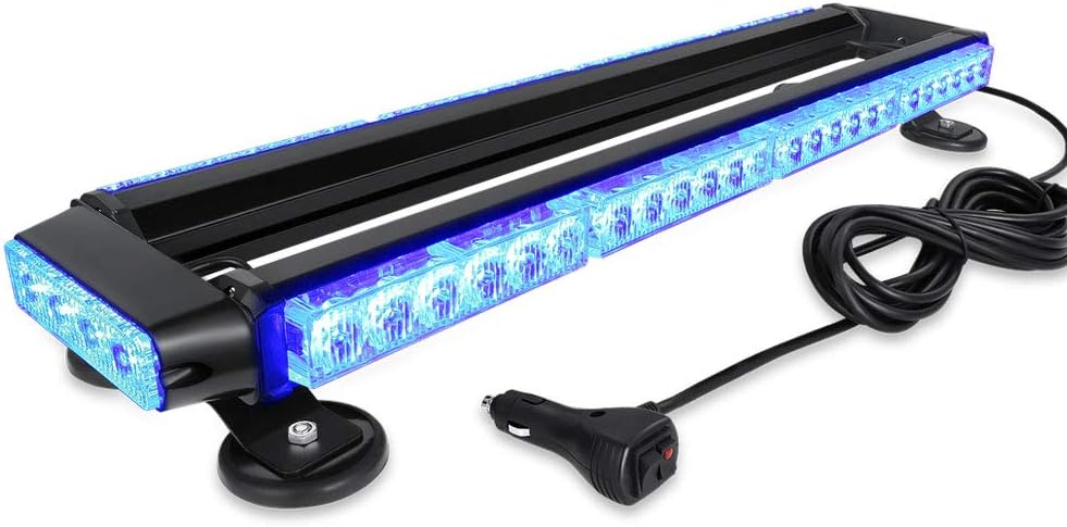 Waterproof 56W Magnetic Blue Red LED Emergency Strobe Light Bar X713349