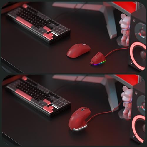 59g Superlight Wireless Gaming Mouse with Grip Tape, RGB Charging Dock, 22000 DPI, 5 Programmable Buttons (Black) Y6220