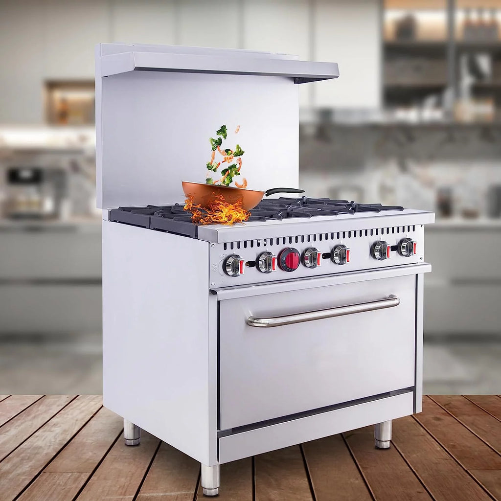 36" Gas Range Stove With 6 Burners T558486