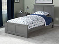 White Twin Extra Long Bed with Footboard M634
