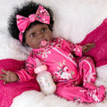 22" Black Reborn Baby Doll with Cloth Body Z331369