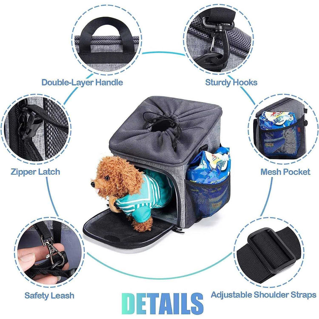 Dog Bike Basket Carrier Pet Bicycle Front Carrier Foldable Removable C155264