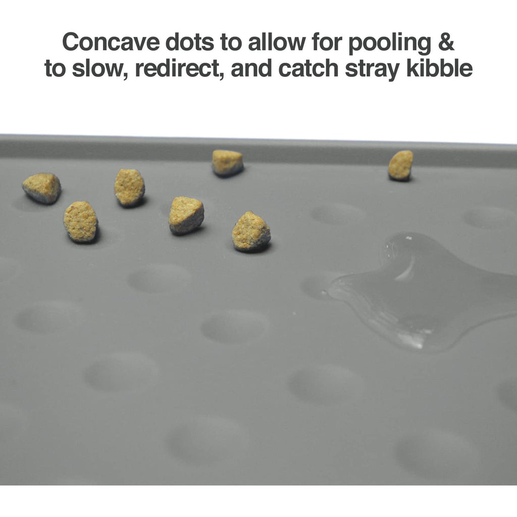 Grey Silicone Dog Food Mat, 27.5 x 17.5 S4860