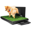 Dog Grass Pad with Tray Large, Reusable Artificial Grass Training Pads O4653