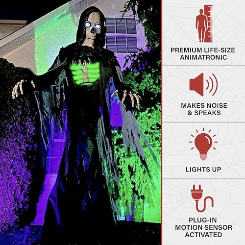 7.5-Ft. Tall Motion-Activated Animatronic with Sound Effects and Lights S101