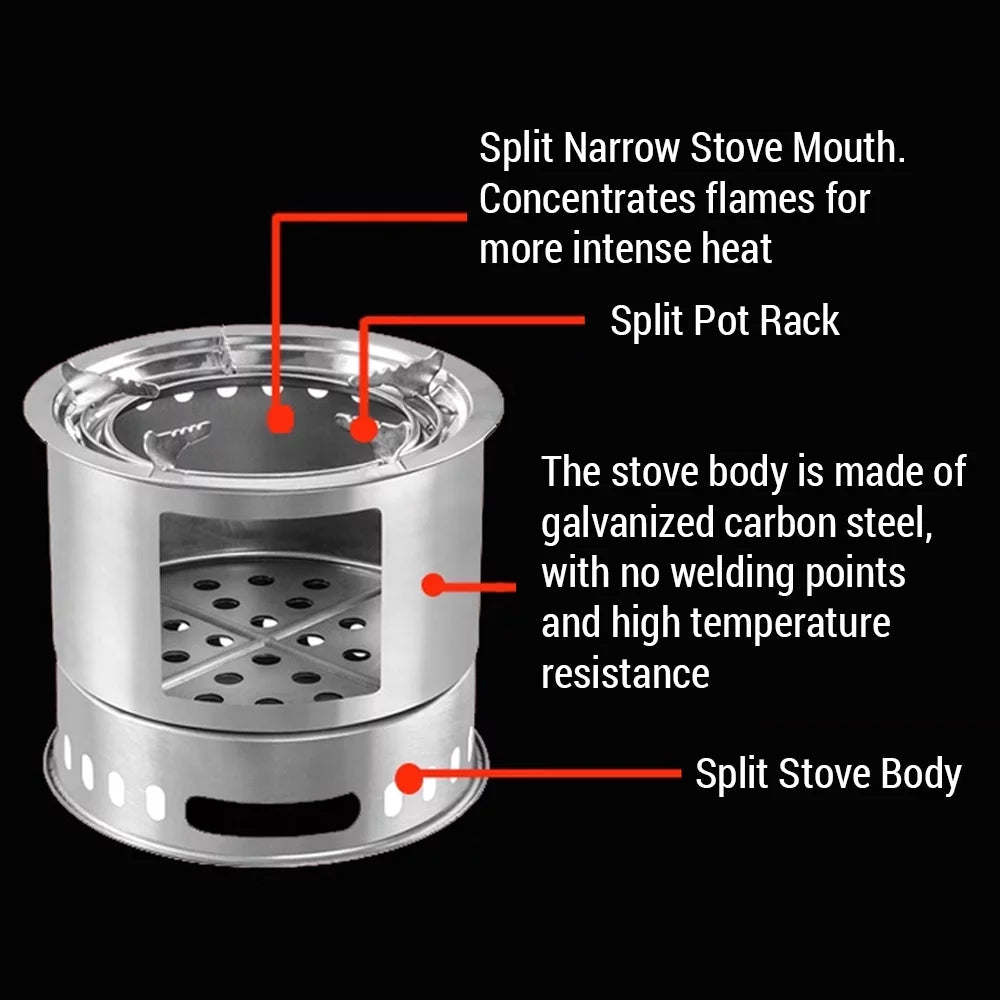 4 In 1 Portable Wood Camping Stove Z149530