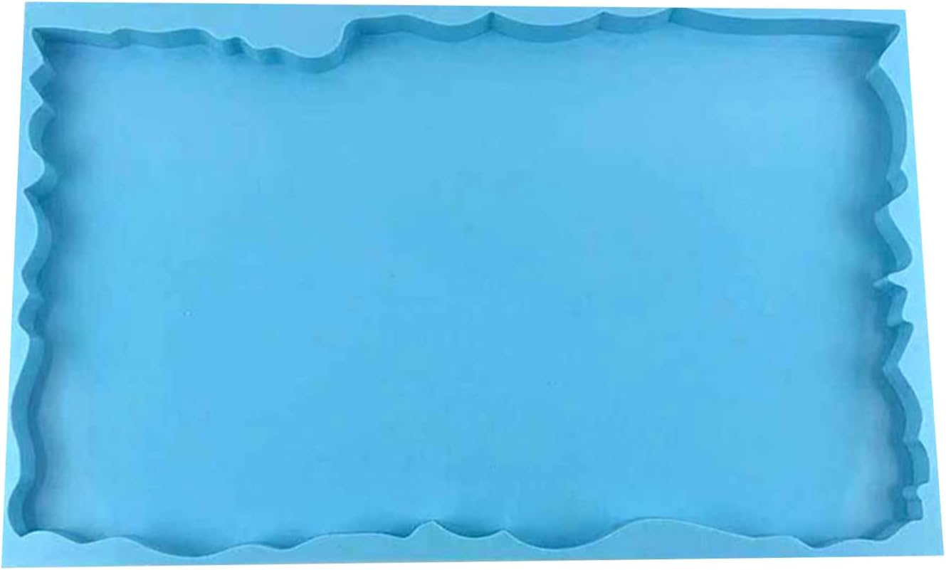 Large Irregular Rectangle Silicone Mold, Blue, approx. 46x28.8x2.5cm T747