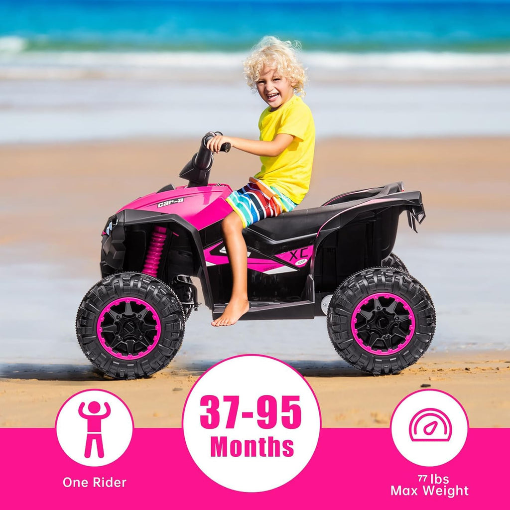 Pink 12v Battery Powered Ride on ATV for Kids Y680