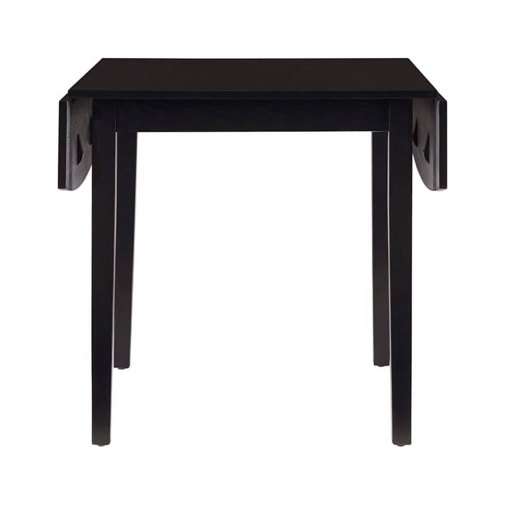 Black Wood Square Drop Leaf Table U19330