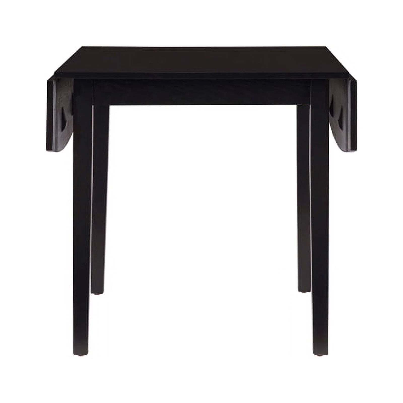 Black Wood Square Drop Leaf Table U19330