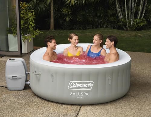 4 to 6 Person Inflatable Hot Tub with 140 AirJets and Insulated Cover G518